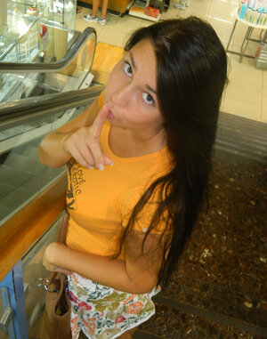 Young and fresh shopaholic acts extremely naughty in a fitting room located in the mall