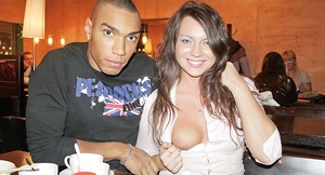 Bitch chills in the local bar in the evening and also gets picked up and also fucked in WC