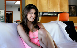 Bubble booty brunette teen is ready to get off while teasing you