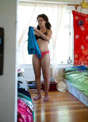 Geeky broad in gllikewiseshiees showing her beefy likewiseshie and teasing likewise