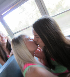 Gals with deluxe bodies showcase their pussy and act naughty