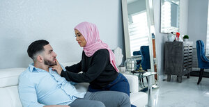 This brunette hijab sweetie is an exotic and moreover erotic enchantress