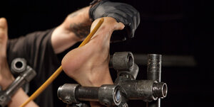 Incredible clothespins torture for a brunette who looks Soggy