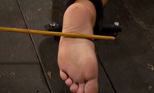 Blonde with a deluxe tan fantasizing of some immense member