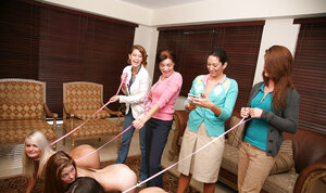 Sorority lesbians appreciate treating future sisters like pets