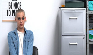 Paris Amour gets filmed and besides fucked by Justin Magnum for shoplifting