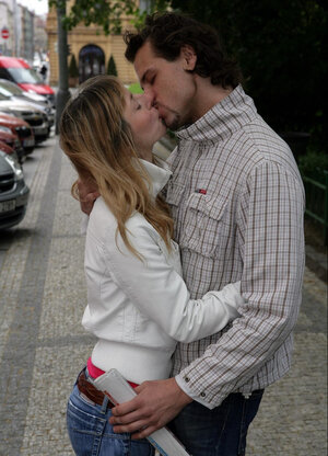 Euro hottieMandy Q receives a massage before having an intercourse