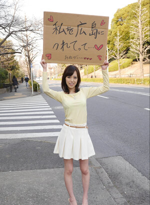 Shiori Yamate reveals her hot bra buddies and besides sucks a cock in a car