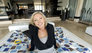 Skylar Charge spreading her legs showing off her big MILF ass