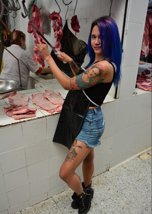 Bekleidet, Latina, Shorts, Tattoo