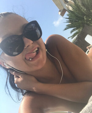 Daphne Klyde takes slutty selfies of her undressed bum and additionally tiny bra buddies