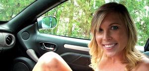 Broad with a extremely seductive face gives head cock in a public setting