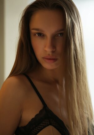 Mind-boggling babe with mesmerizing natural boobs strips and besides poses before bath time