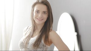 Russian hoe Liza has a playful mood that makes her slowly strip